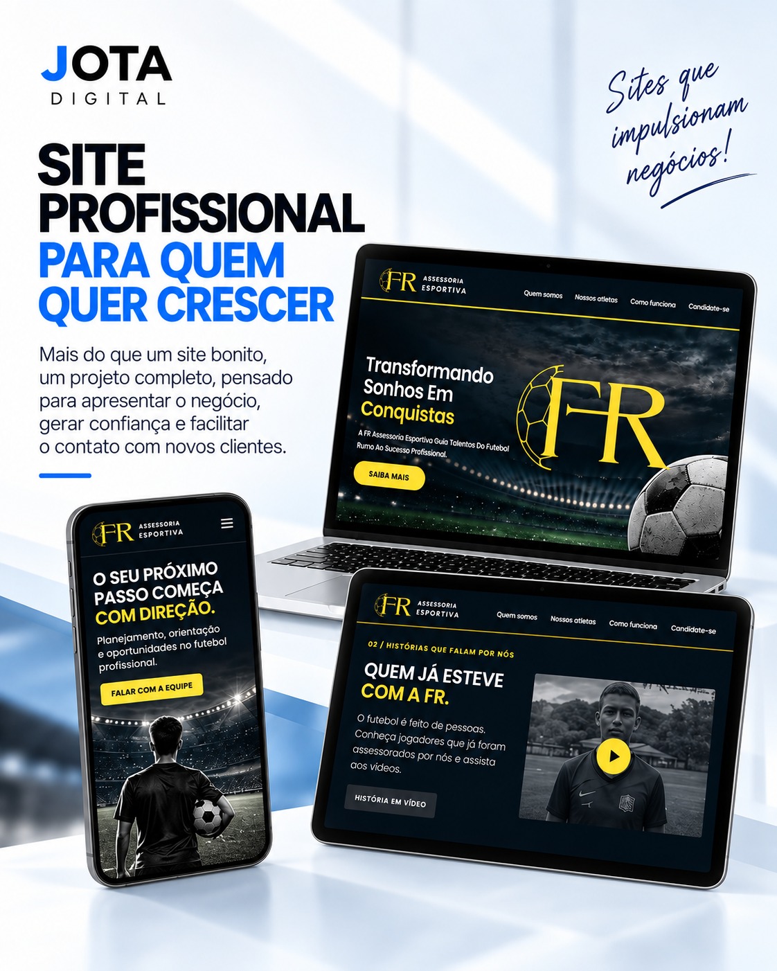 Site institucional da FR Assessoria Esportiva